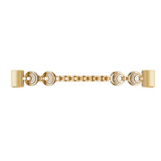 For Fitbit Charge 3 / 4 Sun Moon Star Diamond Metal Watch Band(Gold)