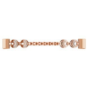 For Fitbit Charge 3 / 4 Sun Moon Star Diamond Metal Watch Band(Rose Gold)
