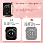Stainless Steel Frame Silicone Watch Band For Apple Watch Series 8&7 41mm / SE 2&6&SE&5&4 40mm / 3&2&1 38mm(Pink)