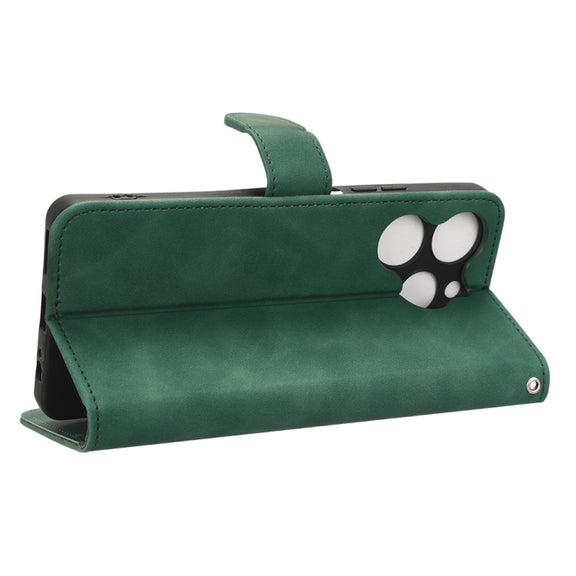 For TECNO Spark 10 Pro Skin Feel Magnetic Flip Leather Phone Case(Green)