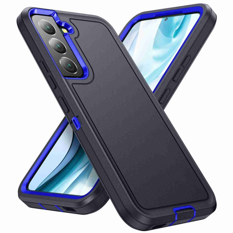 For Samsung Galaxy S23 5G Life Water-resistant Rugged Phone Case(Dark Blue + Royal Blue)