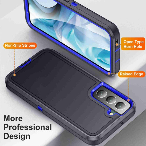 For Samsung Galaxy S23 5G Life Water-resistant Rugged Phone Case(Dark Blue + Royal Blue)
