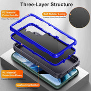 For Samsung Galaxy S23 5G Life Water-resistant Rugged Phone Case(Dark Blue + Royal Blue)