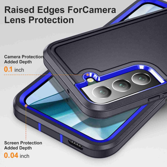 For Samsung Galaxy S23 5G Life Water-resistant Rugged Phone Case(Dark Blue + Royal Blue)