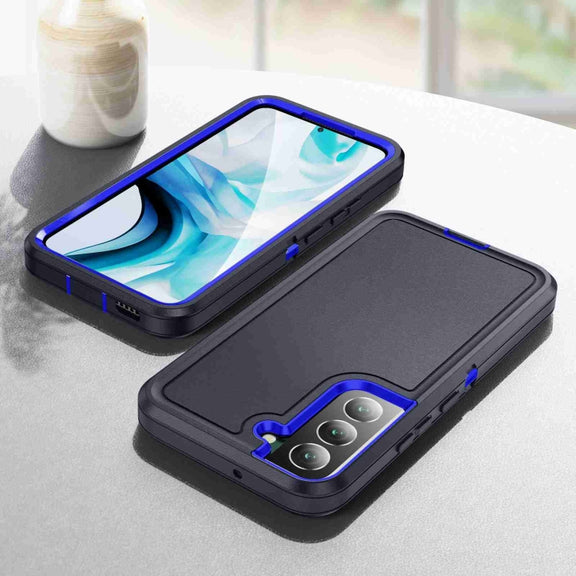 For Samsung Galaxy S23 5G Life Water-resistant Rugged Phone Case(Dark Blue + Royal Blue)