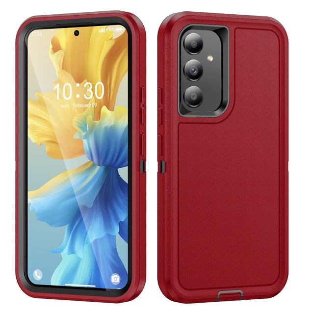 For Samsung Galaxy A54 Life Water-resistant Rugged Phone Case(Red + Black)