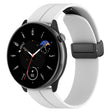 For Amazfit GTR Mini Magnetic Fold Clasp Black Buckle Silicone Watch Band(White) - Smart Wear by PMC TechLife | Online Shopping South Africa | PMC TechLife