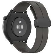 For Amazfit GTR Mini Magnetic Fold Clasp Black Buckle Silicone Watch Band(Space Grey)