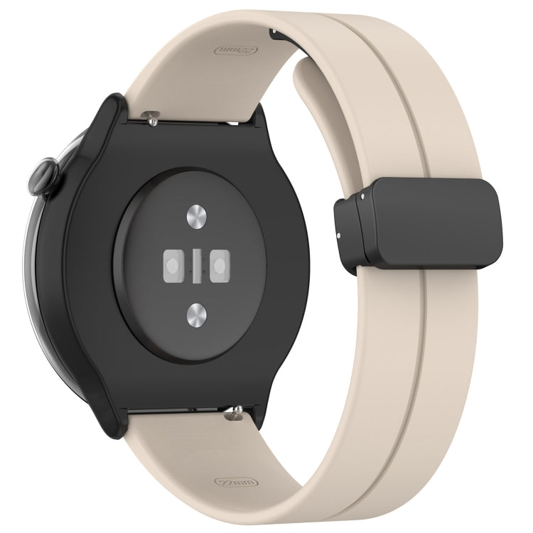 For Amazfit GTR Mini Magnetic Fold Clasp Black Buckle Silicone Watch Band(Starlight Color) -  by PMC TechLife | Online Shopping South Africa | PMC TechLife