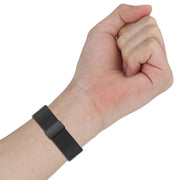For Amazfit GTR Mini Magnetic Fold Clasp Black Buckle Silicone Watch Band(White)