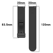 For Amazfit GTR Mini Magnetic Fold Clasp Black Buckle Silicone Watch Band(White)