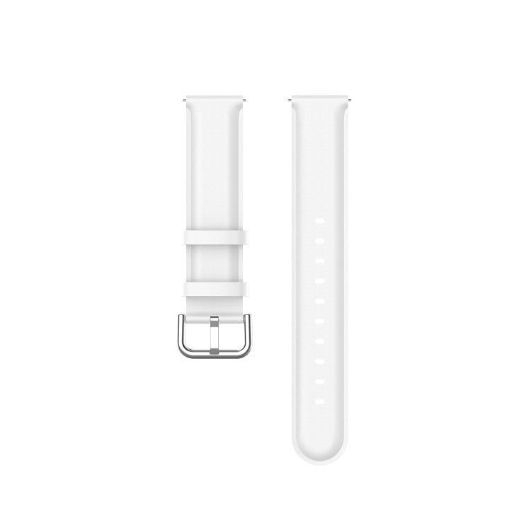 For Amazfit GTR Mini Round Tail Genuine Leather Watch Band(White) -  by PMC TechLife | Online Shopping South Africa | PMC TechLife