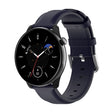 For Amazfit GTR Mini Round Tail Genuine Leather Watch Band(Navy Blue) -  by PMC TechLife | Online Shopping South Africa | PMC TechLife