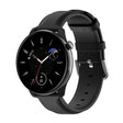 For Amazfit GTR Mini Round Tail Genuine Leather Watch Band(Black) -  by PMC TechLife | Online Shopping South Africa | PMC TechLife