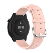 For Amazfit GTR Mini Round Tail Genuine Leather Watch Band(Light Pink)