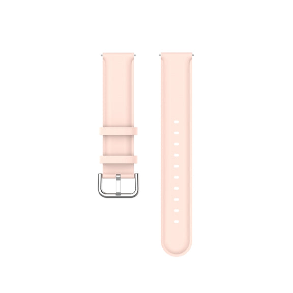 For Amazfit GTR Mini Round Tail Genuine Leather Watch Band(Light Pink)