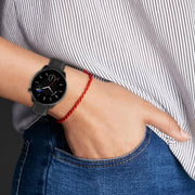 For Amazfit GTR Mini Round Tail Genuine Leather Watch Band(Light Blue)