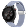 For Amazfit GTR 4 Magnetic Fold Clasp Silver Buckle Silicone Watch Band(Light Blue) - Smart Wear by PMC TechLife | Online Shopping South Africa | PMC TechLife