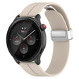 For Amazfit GTR 4 Magnetic Fold Clasp Silver Buckle Silicone Watch Band(Starlight Color) - Smart Wear by PMC TechLife | Online Shopping South Africa | PMC TechLife