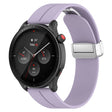 For Amazfit GTR 4 Magnetic Fold Clasp Silver Buckle Silicone Watch Band(Light Purple) - Smart Wear by PMC TechLife | Online Shopping South Africa | PMC TechLife