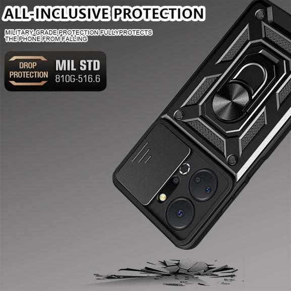 For Honor X7a 5G Sliding Camera Cover Design TPU+PC Phone Case(Silver)