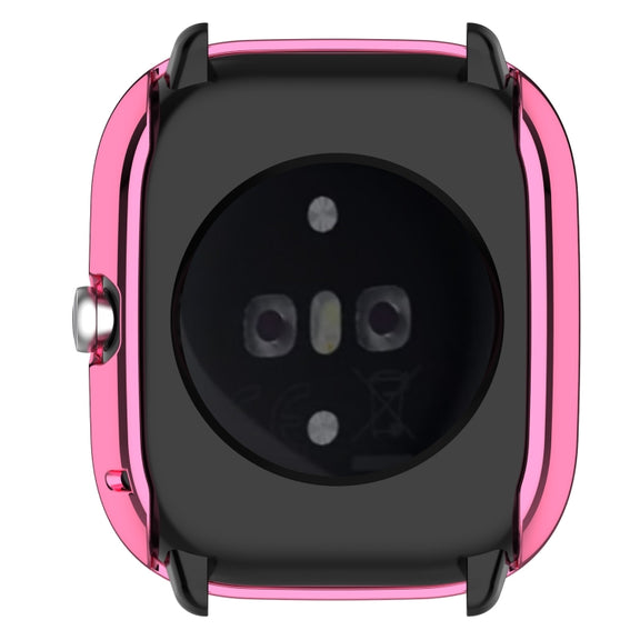 For Amazfit GTS4 Mini Full Coverage TPU Electroplating Watch Protective Case(Pink)