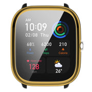 For Amazfit GTS4 Mini Full Coverage TPU Electroplating Watch Protective Case(Gold)