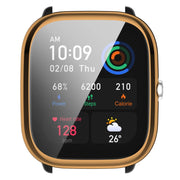 For Amazfit GTS4 Mini Full Coverage TPU Electroplating Watch Protective Case(Rose Gold)