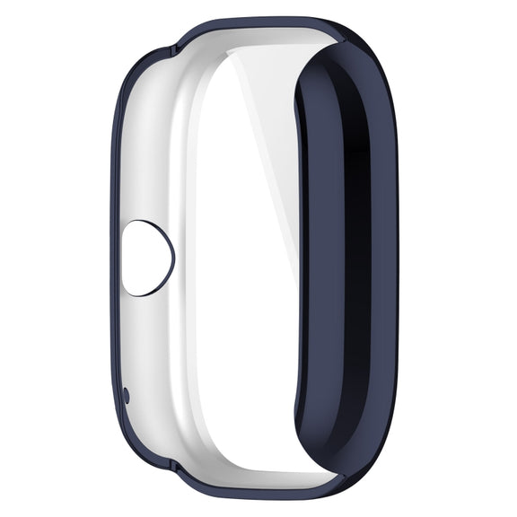 For Amazfit GTS4 Mini Full Coverage TPU Electroplating Watch Protective Case(Midnight Blue)