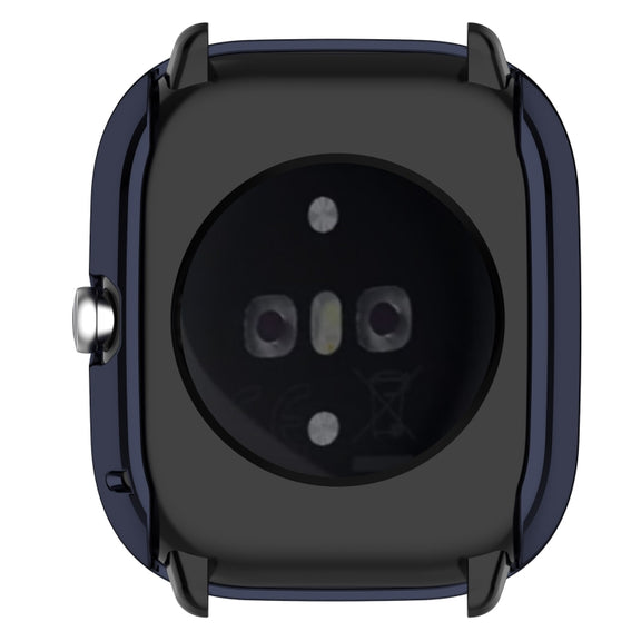 For Amazfit GTS4 Mini Full Coverage TPU Electroplating Watch Protective Case(Midnight Blue)