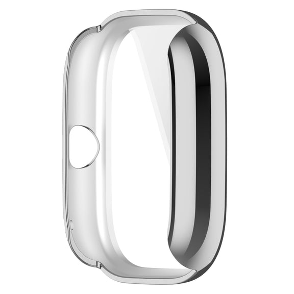 For Amazfit GTS4 Mini Full Coverage TPU Electroplating Watch Protective Case(Silver)