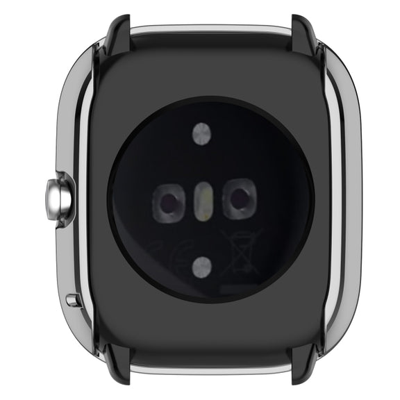 For Amazfit GTS4 Mini Full Coverage TPU Electroplating Watch Protective Case(Silver)