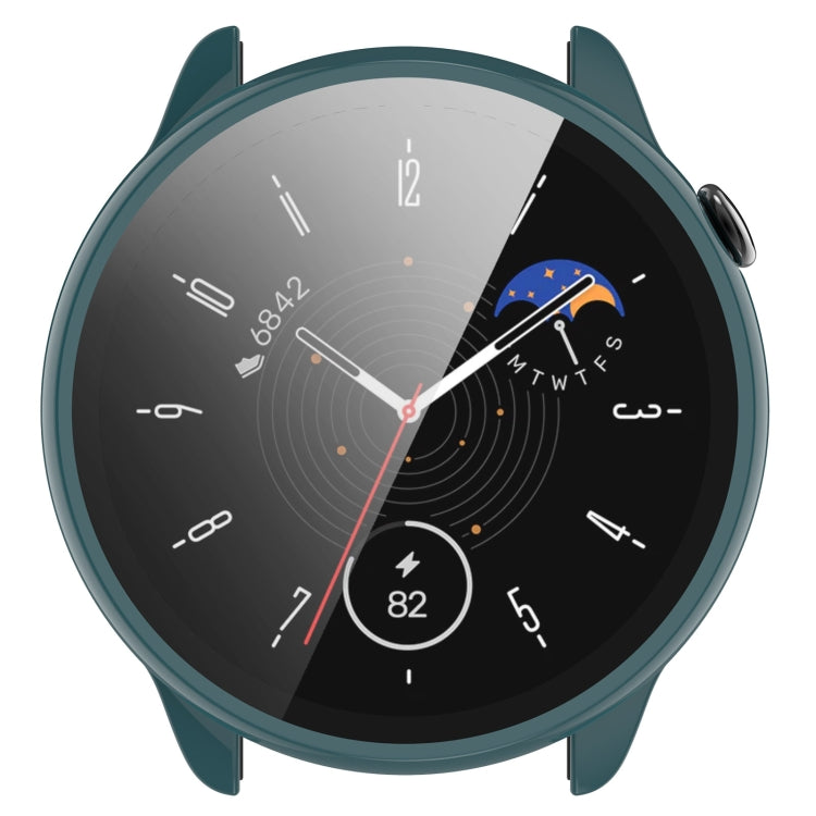 For Amazfit GTR Mini PC + Tempered Film Integrated Watch Protective Case(Pine Green) -  by PMC TechLife | Online Shopping South Africa | PMC TechLife