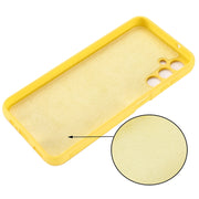 For Samsung Galaxy M14 5G Pure Color Liquid Silicone Shockproof Phone Case(Yellow)