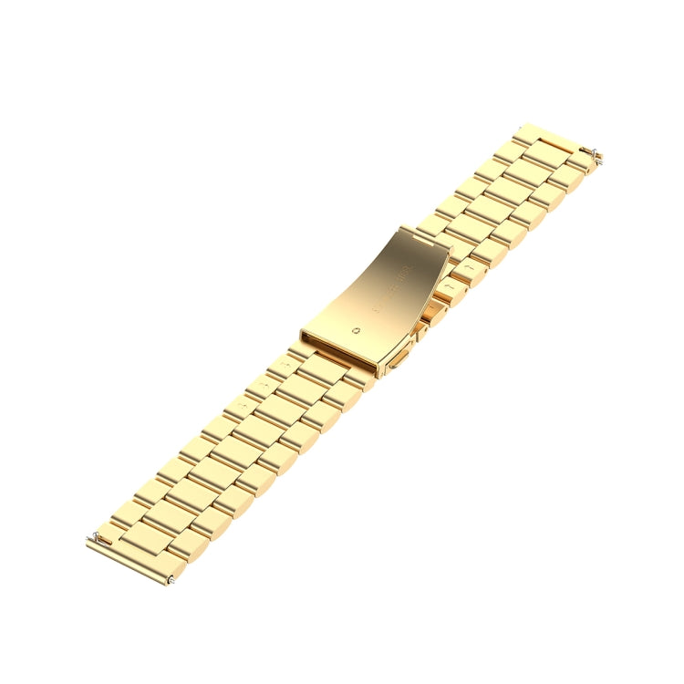 For Honor Watch GS 3i 22mm Three Bead Stainless Steel Metal Watch Band(Gold) -  by PMC TechLife | Online Shopping South Africa | PMC TechLife