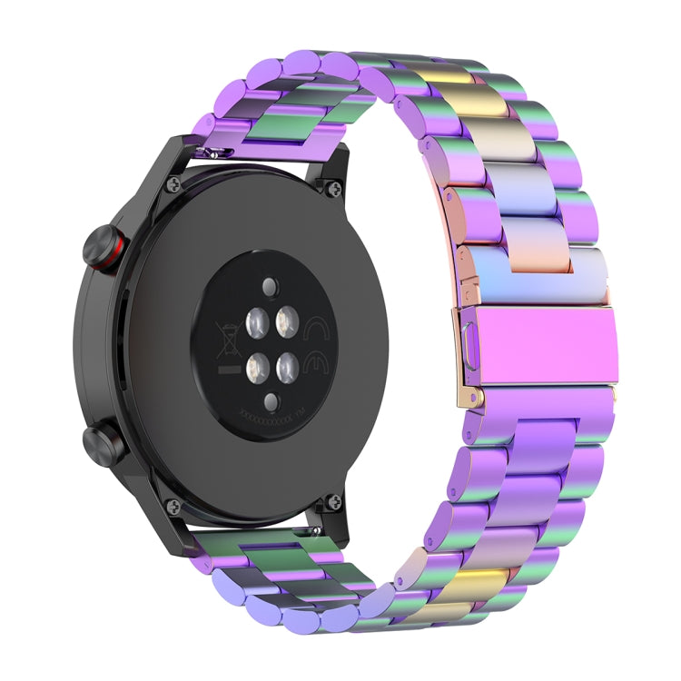 For Honor Watch GS 3i 22mm Three Bead Stainless Steel Metal Watch Band(Colorful) -  by PMC TechLife | Online Shopping South Africa | PMC TechLife