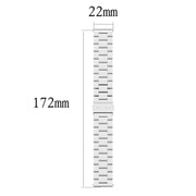 For Honor Watch GS 3i 22mm Three Bead Stainless Steel Metal Watch Band(Silver)