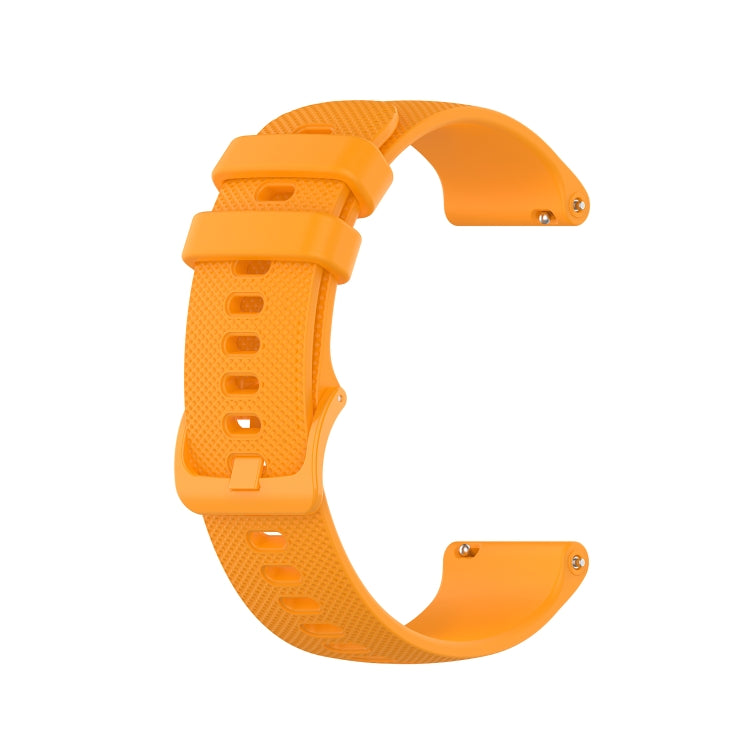 For Honor Watch GS 3i 22mm Small Plaid Texture Silicone Watch Band(Amber Yellow) - Smart Wear by PMC TechLife | Online Shopping South Africa | PMC TechLife