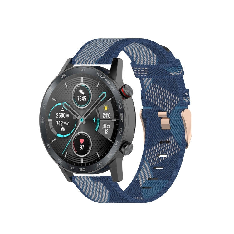 For Honor Watch GS 3i 22mm Nylon Woven Watch Band(Blue) -  by PMC TechLife | Online Shopping South Africa | PMC TechLife