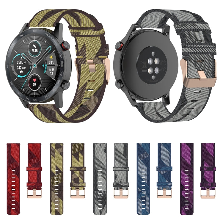 For Honor Watch GS 3i 22mm Nylon Woven Watch Band(Blue) -  by PMC TechLife | Online Shopping South Africa | PMC TechLife