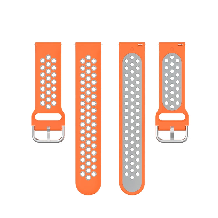 For Honor Watch GS 3i 22mm Sports Two-tone Silicone Watch Band(Orange Grey) - Smart Wear by PMC TechLife | Online Shopping South Africa | PMC TechLife