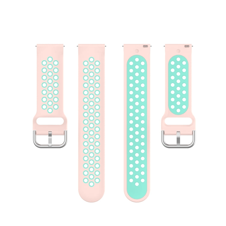 For Honor Watch GS 3i 22mm Sports Two-tone Silicone Watch Band(Pink Teal) - Smart Wear by PMC TechLife | Online Shopping South Africa | PMC TechLife