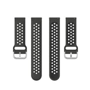 For Honor Watch GS 3i 22mm Sports Two-tone Silicone Watch Band(Black)