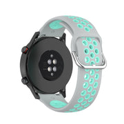 For Honor Watch GS 3i 22mm Sports Two-tone Silicone Watch Band(Grey Teal)