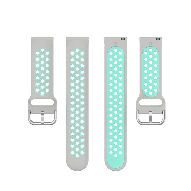 For Honor Watch GS 3i 22mm Sports Two-tone Silicone Watch Band(Grey Teal) -  by PMC TechLife | Online Shopping South Africa | PMC TechLife