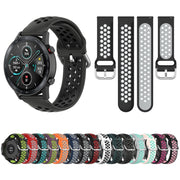 For Honor Watch GS 3i 22mm Sports Two-tone Silicone Watch Band(Black Lime)