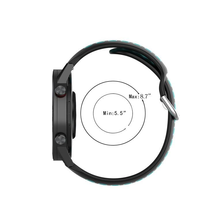 For Honor Watch GS 3i 22mm Sports Two-tone Silicone Watch Band(Black Pink) -  by PMC TechLife | Online Shopping South Africa | PMC TechLife