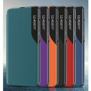 For Xiaomi Redmi Note 12 Pro+ 5G Global Side Display Flip Leather Phone Case with Holder(Green)