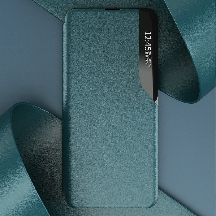 For Xiaomi Redmi Note 12 Pro+ 5G Global Side Display Flip Leather Phone Case with Holder(Green)