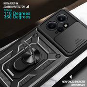 For Xiaomi Redmi Note 12 4G Global Sliding Camera Cover Design Phone Case(Gold)